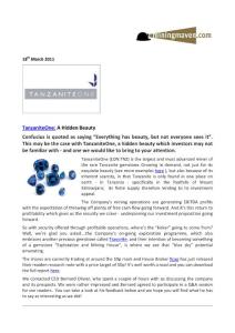 TanzaniteOne A Hidden Beauty Confucius is quoted as saying