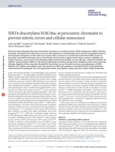 nsmb.3202-SIRT6 deacetylates H3K18ac at pericentric chromatin to prevent mitotic errors and cellular senescence