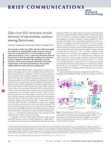 nsmb.3213-Zika virus NS1 structure reveals diversity of electrostatic surfaces among flaviviruses