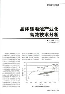 晶體硅電池產業化高效技術分析