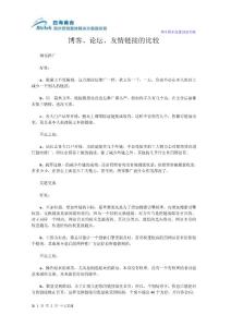 博客、论坛、友情链接的比较