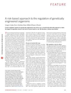 nbt.3568-A risk-based approach to the regulation of genetically engineered organisms