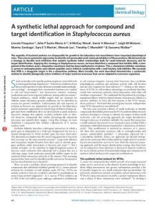 nchembio.1967-A synthetic lethal approach for compound and target identification in Staphylococcus aureus