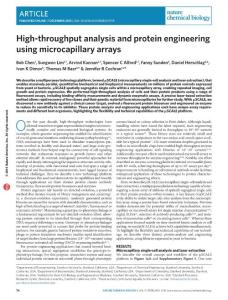 nchembio.1978-High-throughput analysis and protein engineering using microcapillary arrays