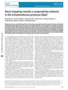 nchembio.2048-Steric trapping reveals a cooperativity network in the intramembrane protease GlpG