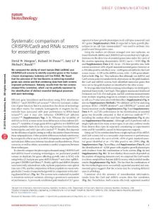 nbt.3567-Systematic comparison of CRISPR-Cas9 and RNAi screens for essential genes