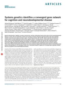 nn.4205-Systems genetics identifies a convergent gene network for cognition and neurodevelopmental disease