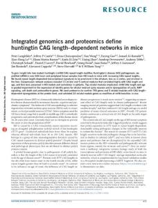 nn.4256-Integrated genomics and proteomics define huntingtin CAG length–dependent networks in mice