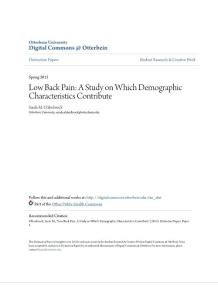 low back pain a study on which demographic characteristics：低背部疼痛的人口学特征的研究