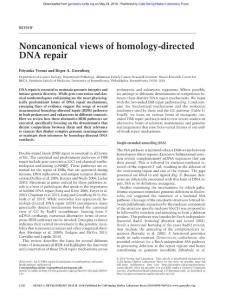 Genes Dev.-2016-Verma-1138-54-Noncanonical views of homology-directed DNA repair