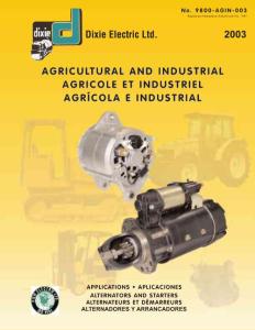 AGRICULTURAL AND INDUSTRIAL AGRICOLE ET ... - …