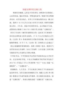 創(chuàng)建無煙醫(yī)院實(shí)施方案