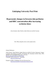 hyperaemic changes in forearm skin perfusion and rbc：在前臂皮肤灌注和rbc充血的变化