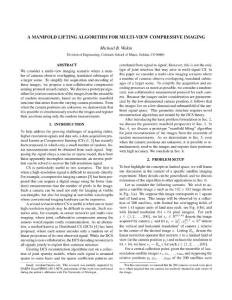 A Manifold Lifting Algorithm for Multi-View Compressive Imaging