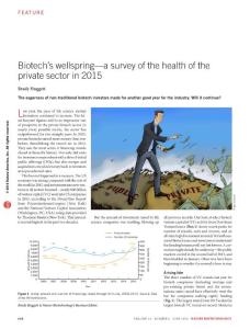 nbt.3600-Biotech´s wellspring—a survey of the health of the private sector in 2015