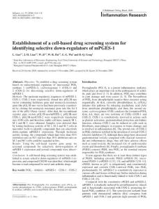 Establishment of a cell-based drug screening system for identifying selective down-regulators of mPGES-1