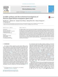 Scalable synthesis and electrochemical investigations of fluorine-doped lithium manganese spinel oxide