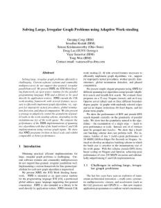 Solving Large, Irregular Graph Problems using Adaptive Work…