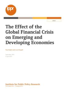 RepoRt The Effect of the Global Financial Crisis on ...