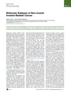 Cancer Cell-2016-Molecular Subtypes of Non-muscle Invasive Bladder Cancer