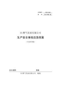 城市燃?xì)獍l(fā)展有限公司生產(chǎn)安全事故應(yīng)急預(yù)案（備案）