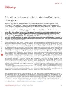 nbt.3586-A recellularized human colon model identifies cancer driver genes