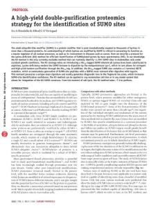 nprot.2016.082-A high-yield double-purification proteomics strategy for the identification of SUMO sites