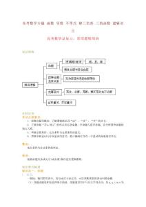 2011高三数学专题复习：函数、导数、不等式、解三角形、逻辑语言等五大专题精选试题汇编及详解答案