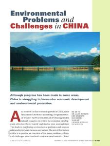 Environmental Problems and Challenges in CHINA