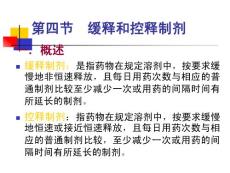 第十七章第四节，缓释控释制剂