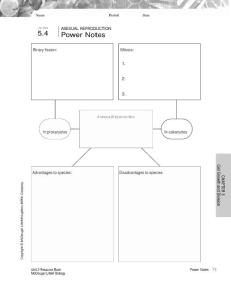 SECTION ASEXUAL REPRODUCTION 5.4 Power Notes