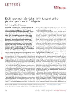 nbt.3643-Engineered non-Mendelian inheritance of entire parental genomes in C. elegans