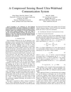 Compressive Sensing Based Ultra-wideband Communication System