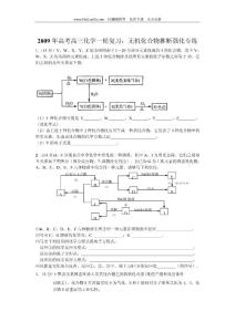 2009年高考化學第一輪復習 無機化合物推斷(含答案)