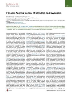 Developmental Cell-2016-Fanconi Anemia Genes, of Menders and Sweepers