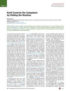 Developmental Cell-2016-Kar9 Controls the Cytoplasm by Visiting the Nucleus
