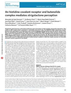 nchembio.2147-An histidine covalent receptor and butenolide complex mediates strigolactone perception