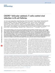 ni.3543-CXCR5+ follicular cytotoxic T cells control viral infection in B cell follicles