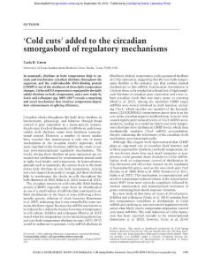 Genes Dev.-2016-Green-1909-10-‘Cold cuts’ added to the circadian smorgasbord of regulatory mechanisms