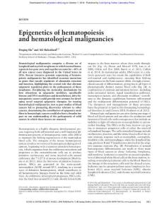 Genes Dev.-2016-Hu-2021-41-Epigenetics of hematopoiesis and hematological malignancies