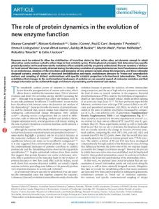 nchembio.2175-The role of protein dynamics in the evolution of new enzyme function
