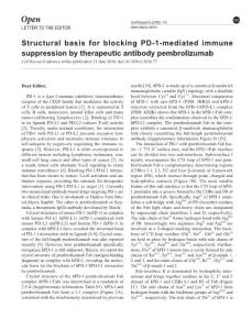 cr201677a-Structural basis for blocking PD-1-mediated immune suppression by therapeutic antibody pembrolizumab