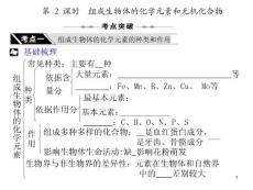 组成生物体的化学元素和无机化合物