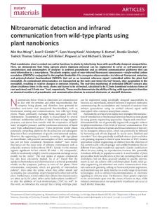 nmat4771-Nitroaromatic detection and infrared communication from wild-type plants using plant nanobionics
