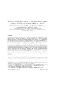 Models of probabilistic category learning in Parkinson’s…