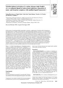 Nickel(II)-induced activation of a carbon–nitrogen single…