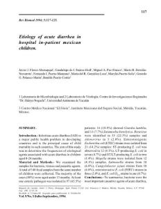 Etiology of acute diarrhea in hospital in-patient mexican…