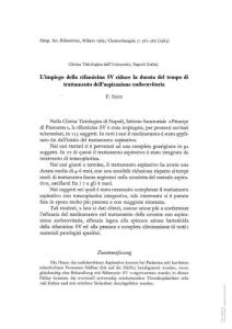 L’impiego della rifamicina SV riduce la durata del tempo di…