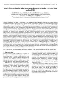 Muscle force estimation using a measure of muscle activation…