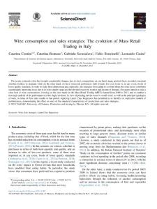 wine consumption and sales strategies the evolution of mass retail trading in italy